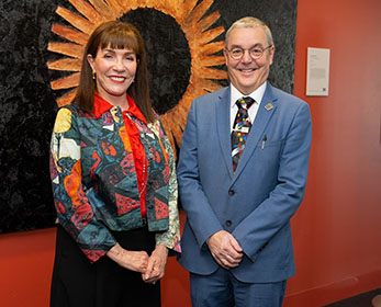 DVC (Regional Futures) Professor Cobie Rudd and VC Professor Steve Chapman